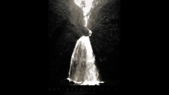 Black and white waterfalls