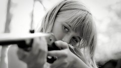 Black and white weapons Guns