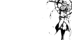 Black and white weapons Guns Army white background hats 