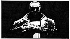 Black and white weapons Guns black background comics skulls 