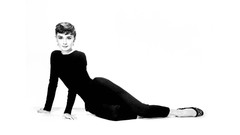 Black and white white background Sabrina Audrey Hepburn Actress