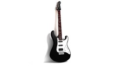Black and white white electric guitars