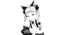 Black and white white white background monochrome bows long 