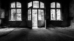 Black and white window window panes