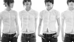 Black and white woman Actress bangs ellen page