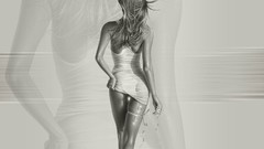 Black and white woman artwork