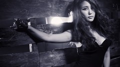 Black and white woman asians models Korean Bang Eun Young