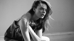 Black and white woman bedroom brunettes models photo shoot 