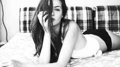 Black and white woman beds models