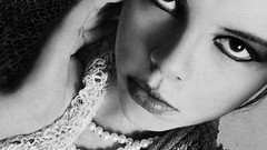 Black and white woman big eyes