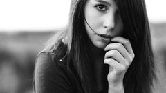 Black and white woman brunettes