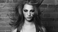 Black and white woman brunettes freckles models