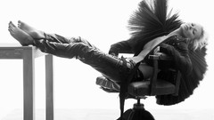 Black and white woman Celebrity Actress kate moss