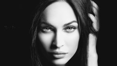 Black and white woman Celebrity Megan Fox Actress models Megan 