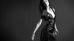 Black and white woman dress classy Celebrity Actress long hair 