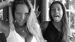 Black and white woman dress Portugal faces blondes smiling long 