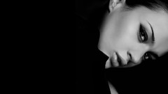 Black and white woman faces