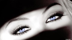 Black and white woman faces blue eyes Digital Desire magazine