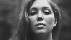 Black and white woman faces brunettes models