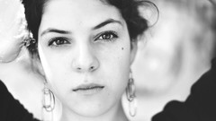 Black and white woman faces models