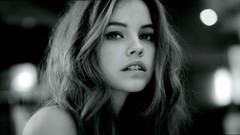 Black and white woman faces monochrome models barbara palvin