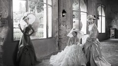 Black and white woman fashion models