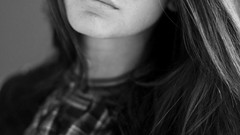 Black and white woman freckles