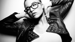 Black and white woman glasses models