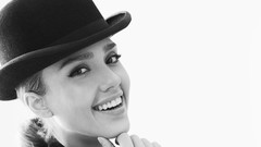 Black and white woman hats monochrome