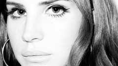 Black and white woman lana del rey musicians grayscale