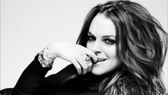 Black and white woman Lindsay Lohan brunettes models