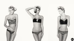 Black and white woman lingerie models bikini Michaela Michaela 