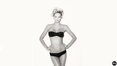 Black and white woman lingerie models bikini Michaela Michaela 