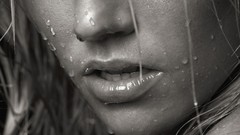 Black and white woman lips monochrome Juliane Raschke