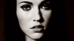 Black and white woman Megan Fox faces Actress