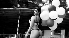 Black and white woman models