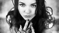 Black and white woman models