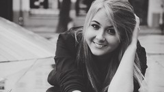 Black and white woman monochrome