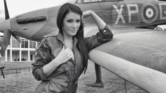 Black and white woman monochrome Actress boobs grayscale 