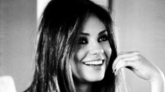Black and white woman monochrome Actress smiling brunettes mila 