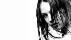 Black and white woman monochrome brunettes models heidi klum 