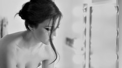 Black and white woman monochrome grayscale Andrieu Monika