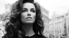 Black and white woman monochrome portraits