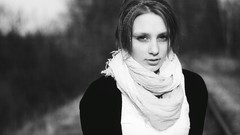 Black and white woman monochrome scarfs