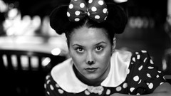 Black and white woman romania models cosplay minnie mouse