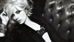 Black and white woman Scarlett Johansson monochrome Actress