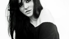 Black and white woman Simple Background