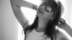 Black and white woman sunglasses