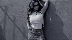 Black and white woman sunglasses brunettes denise milani