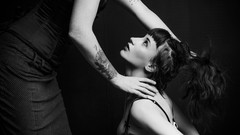 Black and white woman tattoos brunettes models